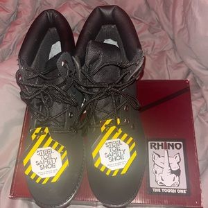 BRAND NEW!! Rhino tool safety steel toe boots in men’s 10